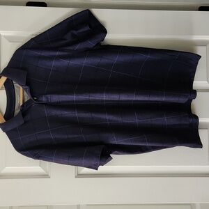 Men's Van Heusen Flex Classic Fit Shirt XXL in Blue Large Check Pattern